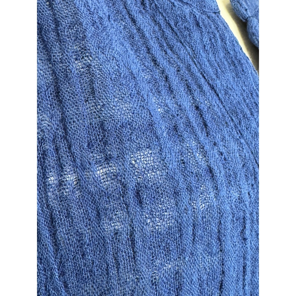 SOFT SURROUNDINGS Linen Cotton Blend Oversized Tunic 3X Blue Coastal Lightweight - Picture 4 of 9